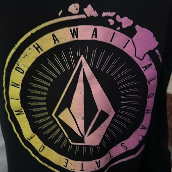 Volcom Black Tank with Pink and Yellow Design - Picture 2 of 5